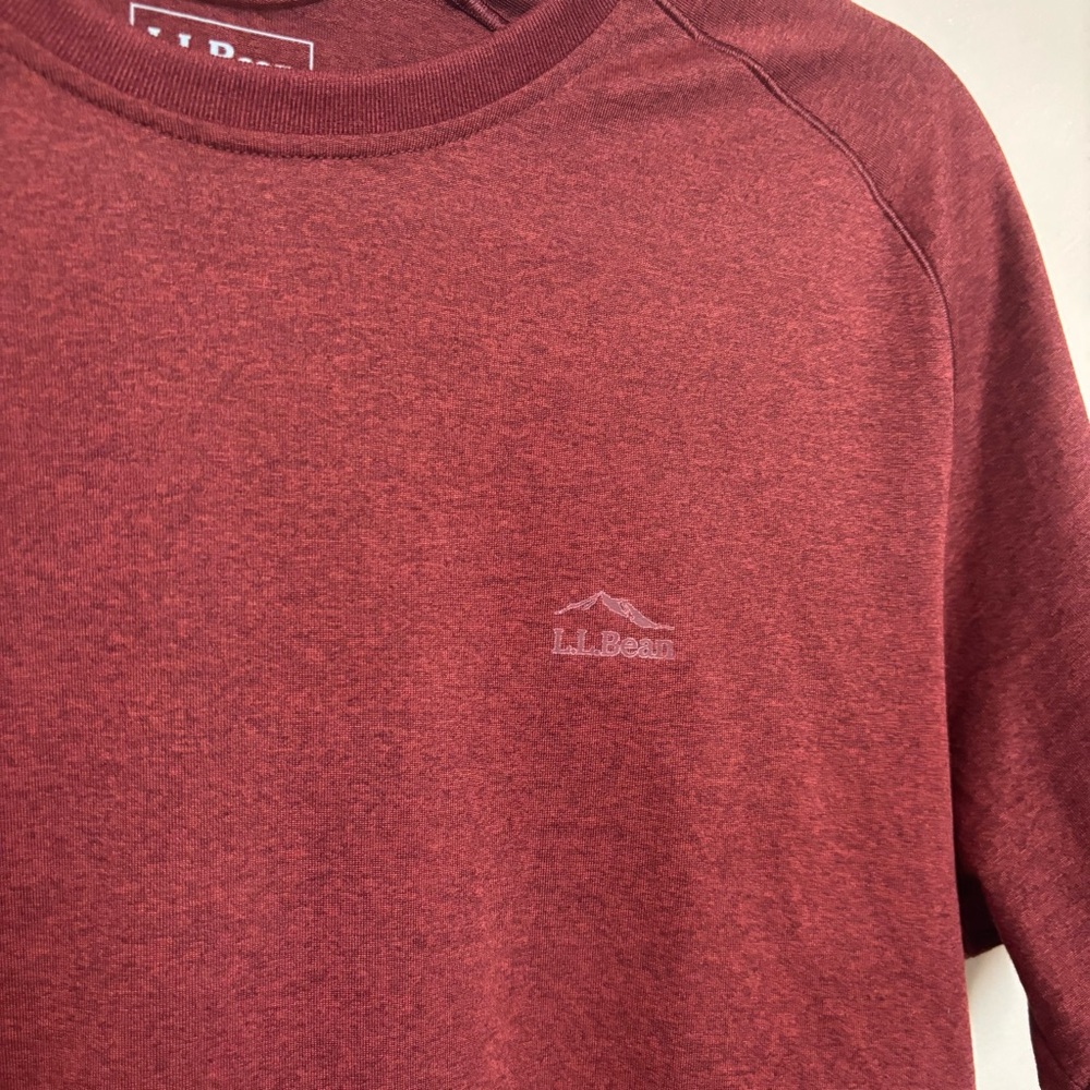 L.L. Bean Men's Shirt Performance Short Sleeve Recycled Polyester Red Size M - Picture 2 of 5